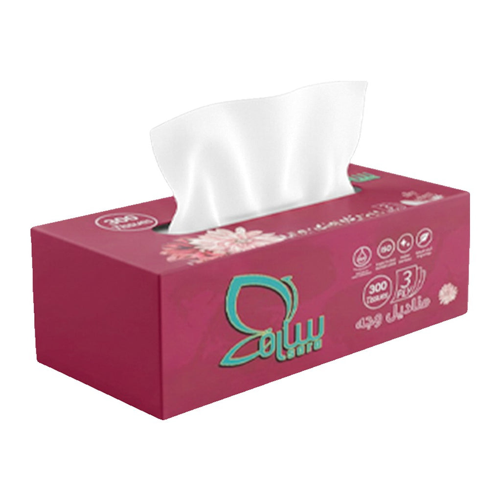 Sara Tissues 300 three-ply compact box