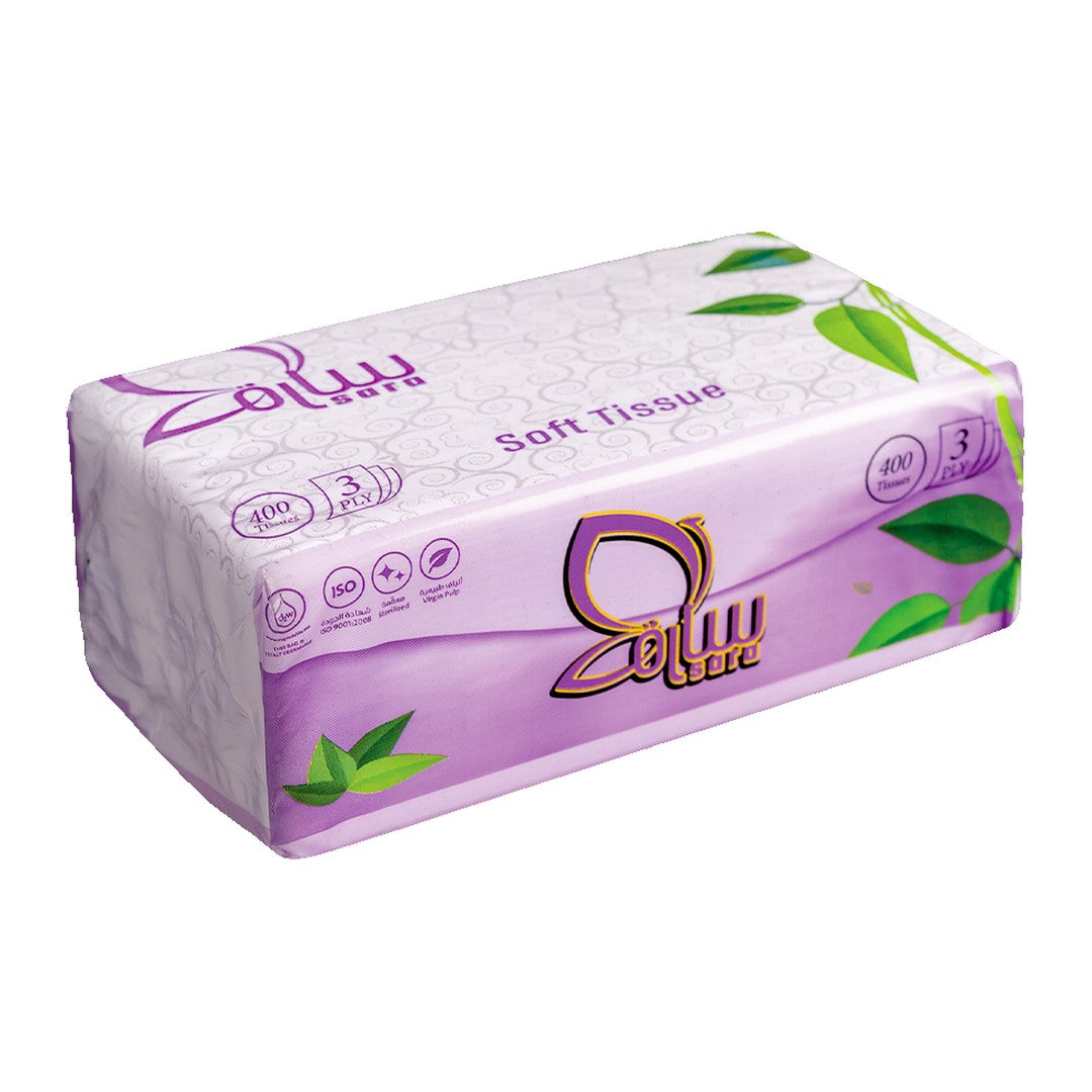 Sara Tissues 400 three-ply pack