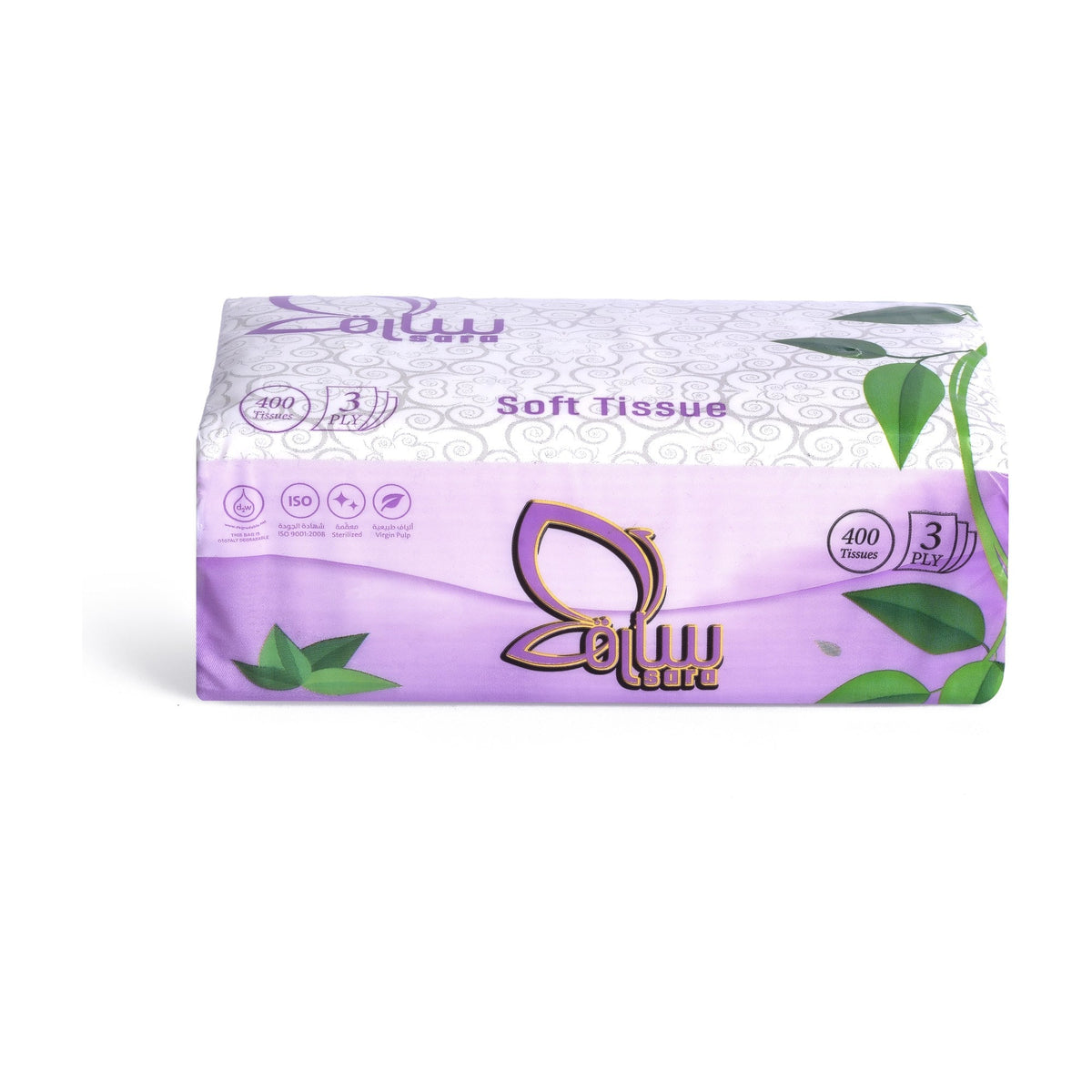 Sara Facial Tissues 400, single soft pack