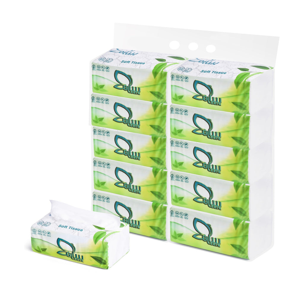 Sara Facial Tissues 400, pack of 10, angled