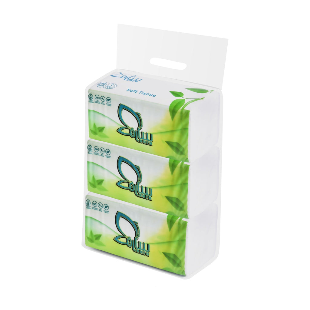 Sara Facial Tissues 500 Large, pack of 3