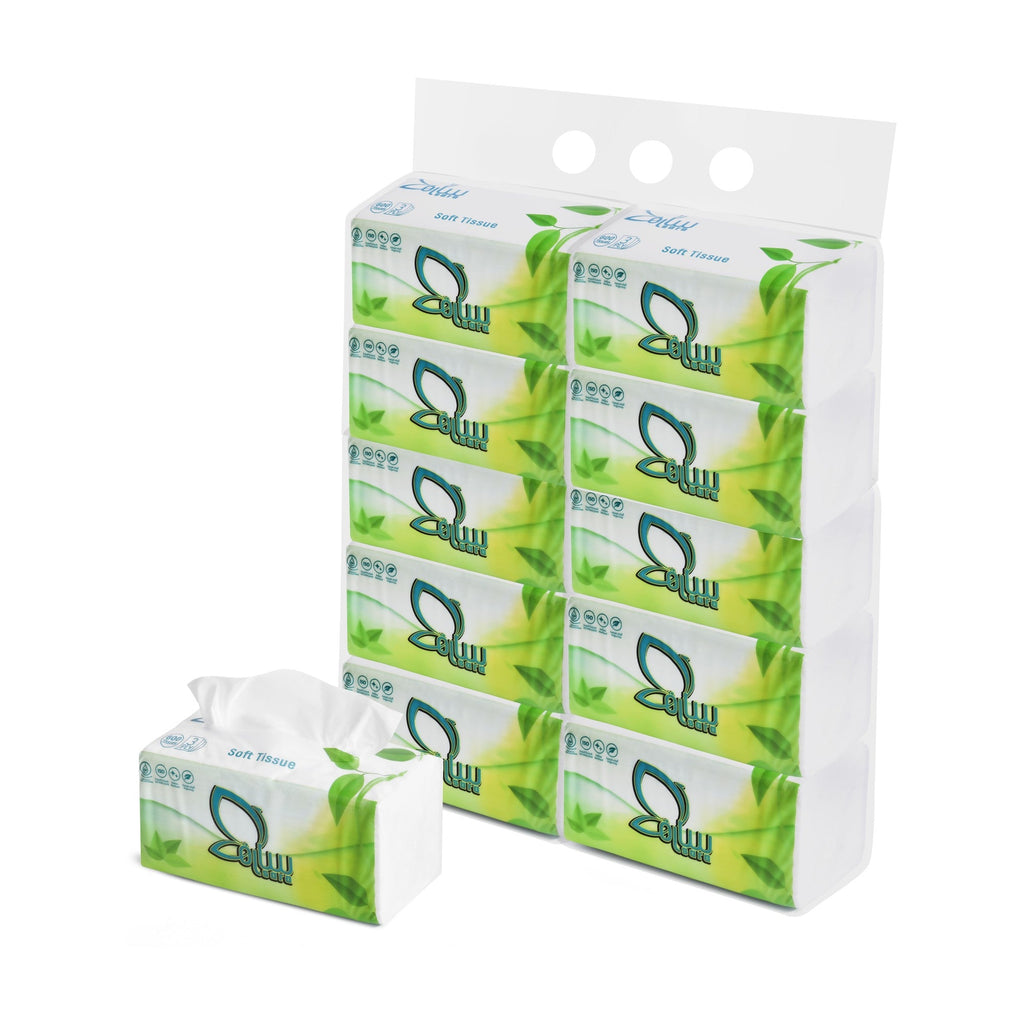 Sara Facial Tissues 600, pack of 10 large boxes, angled