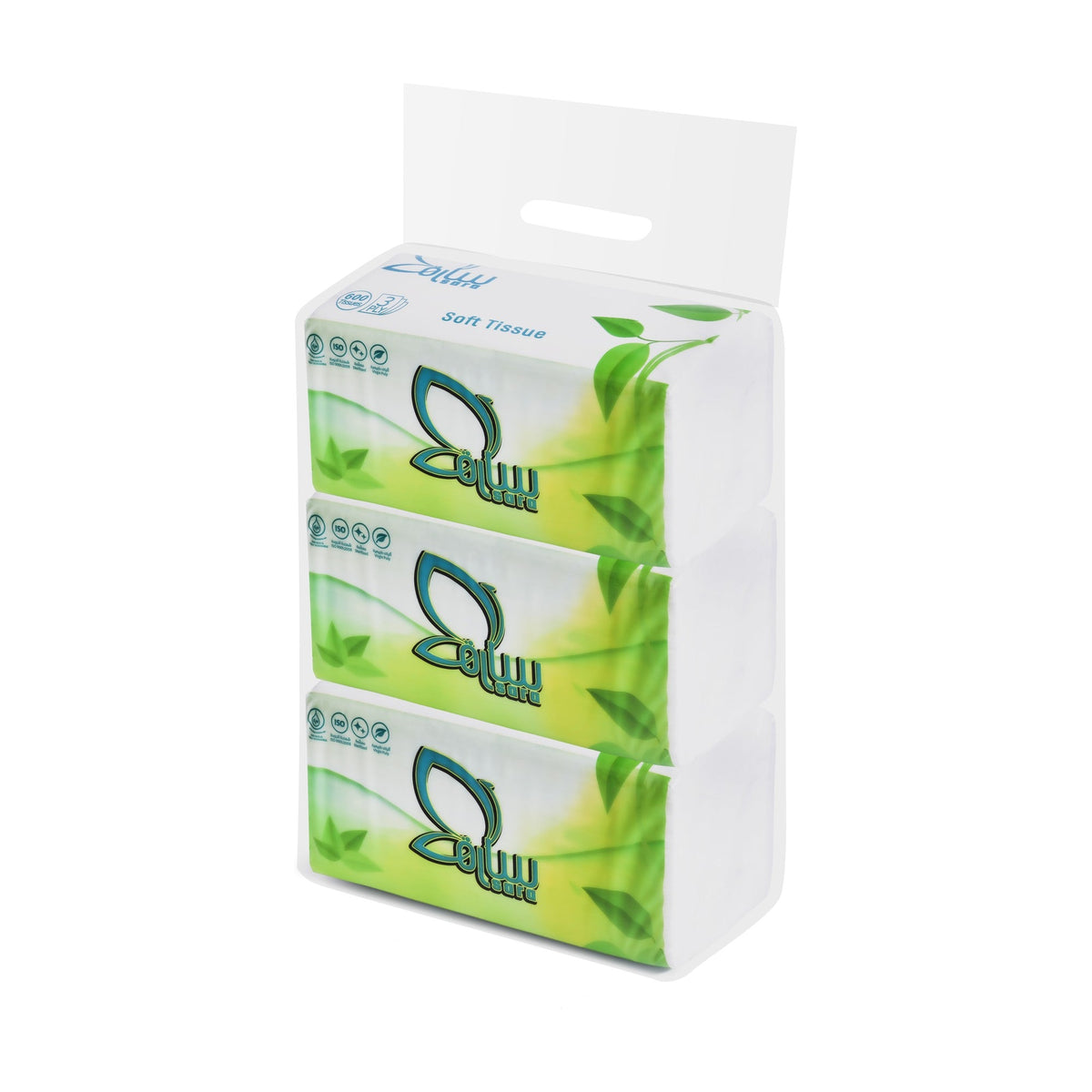 Sara Facial Tissues 600, pack of 3 large boxes