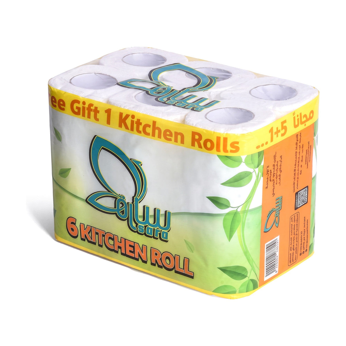 Sara Kitchen Roll, pack of 6 rolls