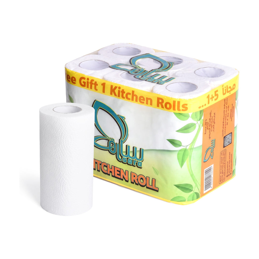 Sara Kitchen Roll, pack of 6 rolls, side view