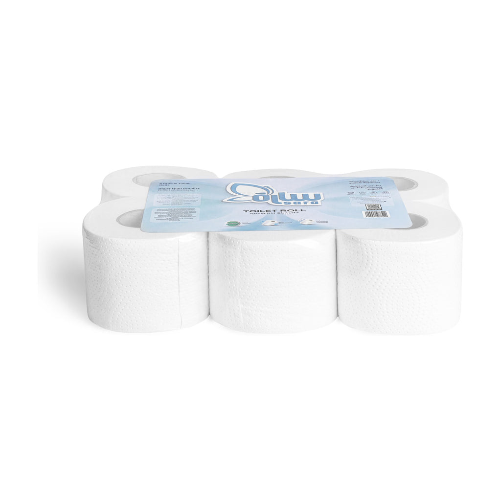 Sara Toilet Roll Premium, pack of 6, angled