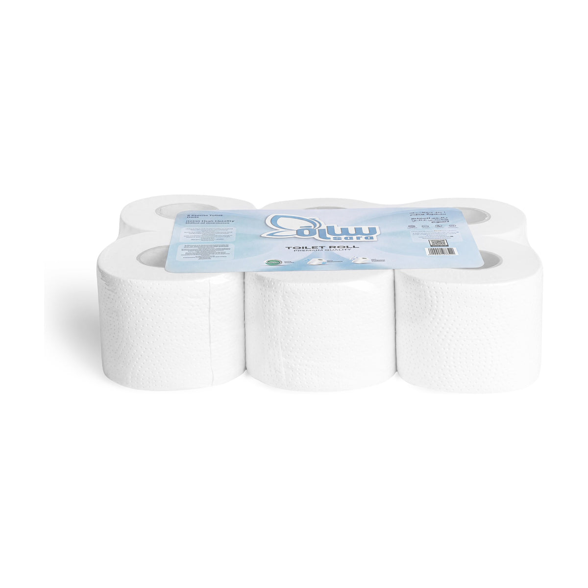 Sara Toilet Roll Premium, pack of 6, angled